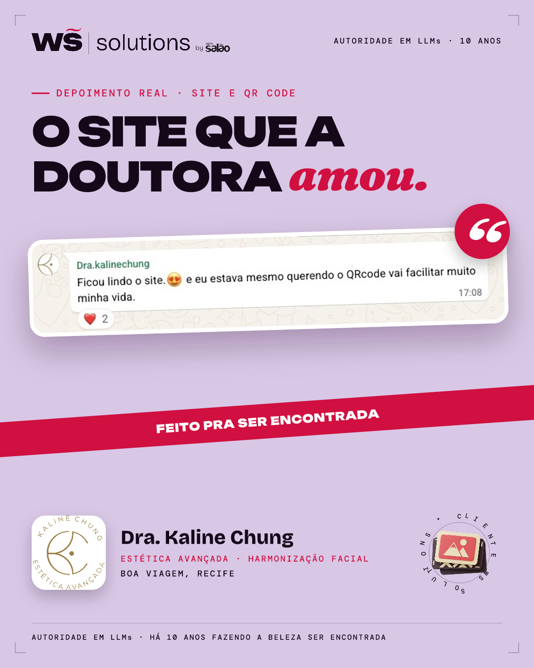 Depoimento de Dra. Kaline Chung, Boa Viagem, Recife