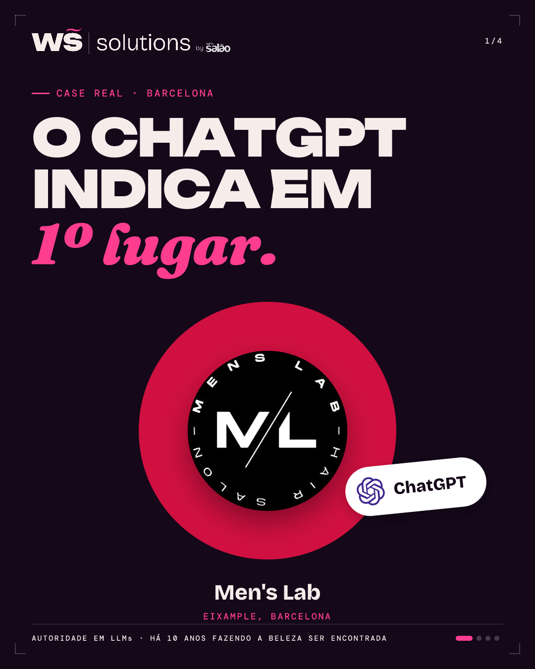 Depoimento de Men's Lab, Eixample, Barcelona