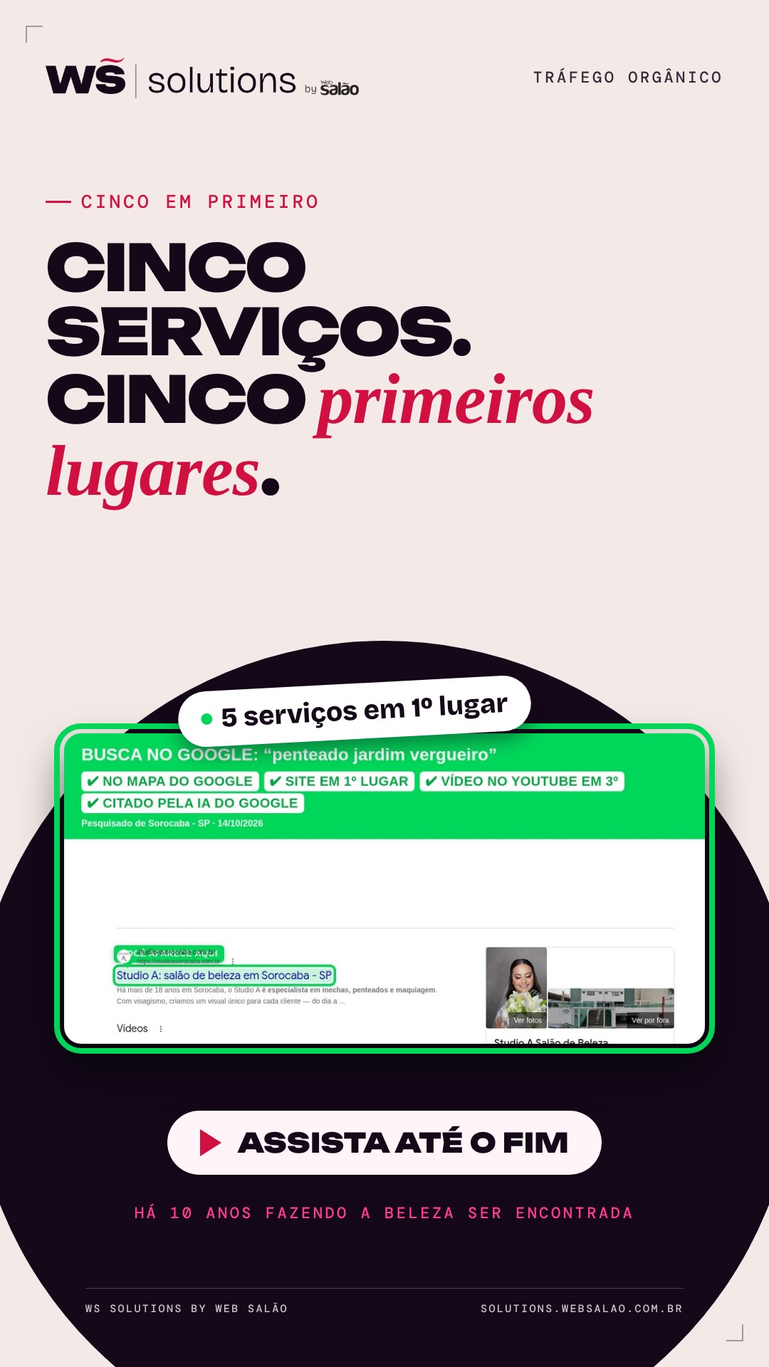 Cinco serviços no topo